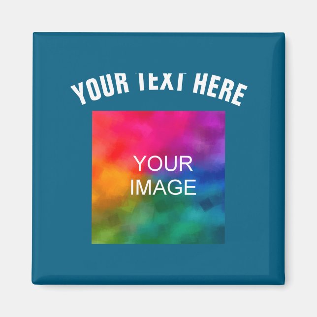 Text Upload Photo Template Boys Kids Modern _1  Magnet (Framsidan)