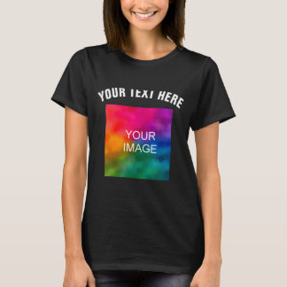 Text Upload Photo Template Boys Kids Modern _1  T Shirt