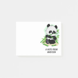 Textanteckningar i Cute Panda-anpassningsbarna Post-it Block