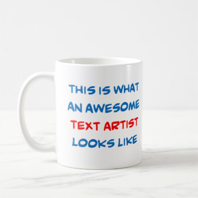 textartist, fantastisk kaffemugg (Vänster)