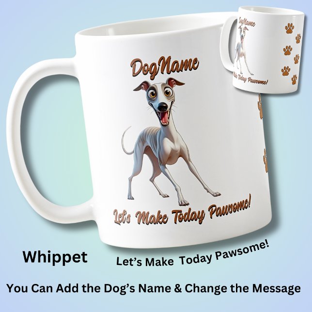 Textavsnitt, Lägg till Hund Namn, Ändra text Kaffemugg (Skapare uppladdad)