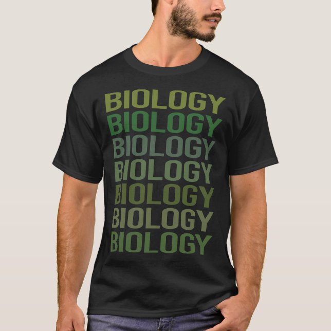 Textbiologi för grönt t shirt (Framsida)