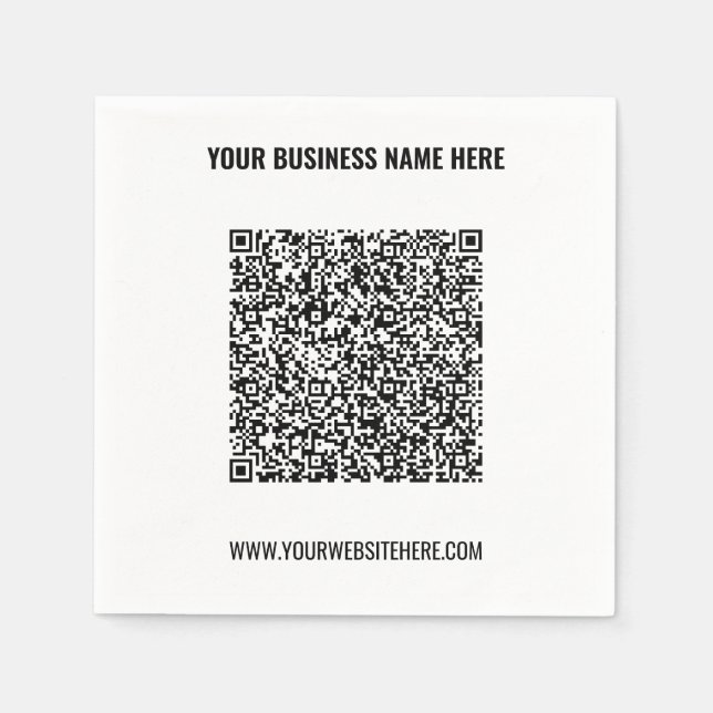 Textblöjor för QR-Anpassningsbar väljer Färg Pappersservett (Framsidan)