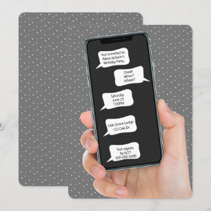 Textbubblor för Födelsedagsfest Inbjudan