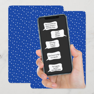 Textbubblor för Födelsedagsfest Inbjudan