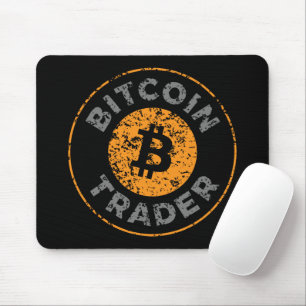 Textcirkel för Bitcoin Trader Grunge Text Circle O Musmatta
