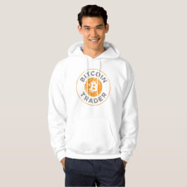 Textcirkelkontur för Bitcoin Trader Grunde Text -  Hoodie