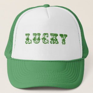 Textdesign 3 för Finare med Lucky Grönt Truckerkeps