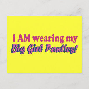 Textdesign för Big Girl Panties Vykort