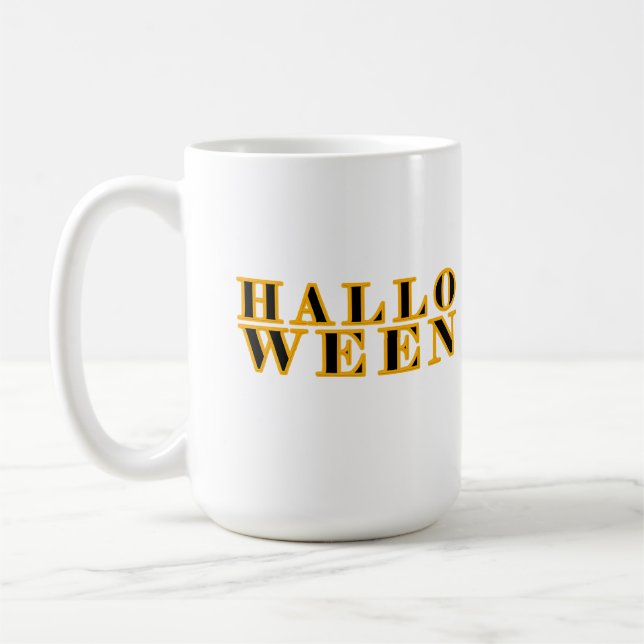Textdesign för Halloween Kaffemugg (Vänster)