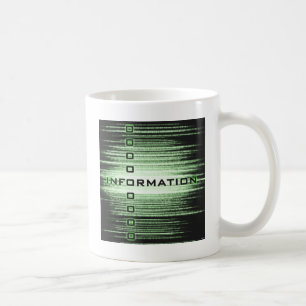 Textdesign för information kaffemugg