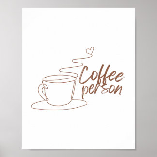 Textdesign för kaffepersoner poster