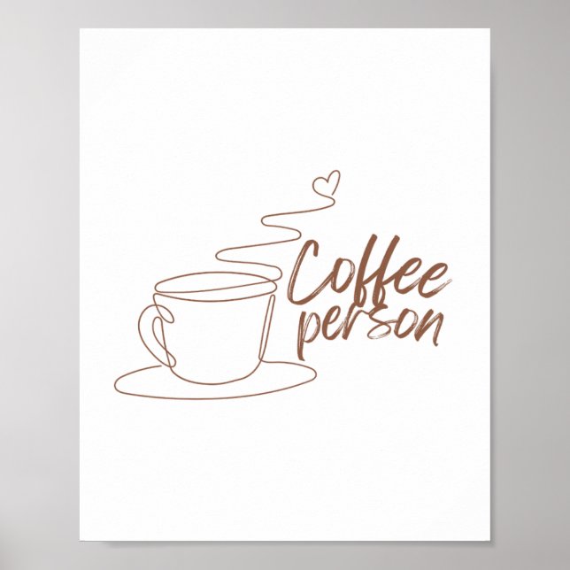 Textdesign för kaffepersoner poster (Framsidan)