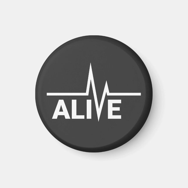 Textdesign för levande pulsslag magnet (Framsidan)