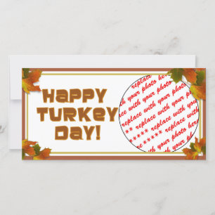 Textdesign för lycklig Turkiet-dagen Julkort