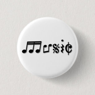 Textdesign för musik knapp