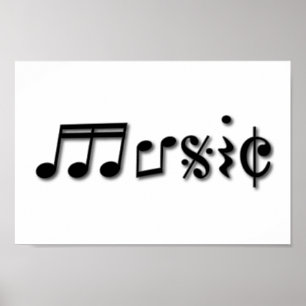 Textdesign för musik poster