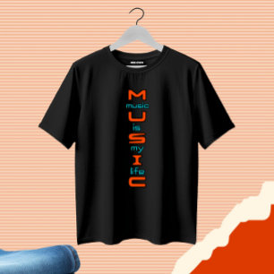 Textdesign för musik t shirt