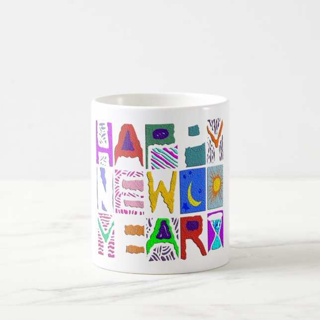 Textdesign "Gott nytt år" Kaffemugg (Center)
