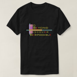 Textdesign med Rand Mönster T Shirt