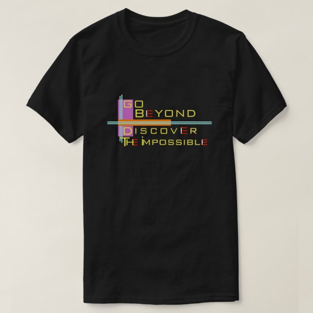 Textdesign med Rand Mönster T Shirt (Design framsida)