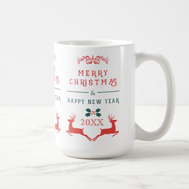 Textdesign och renhet i god jul kaffemugg (Höger)