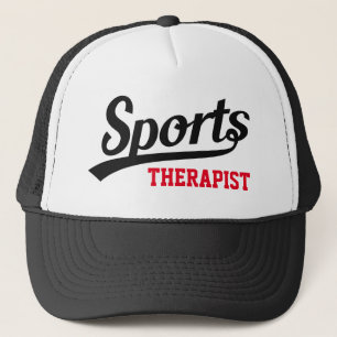 Textdesign: SPORTS vit + din egen Professionell Truckerkeps