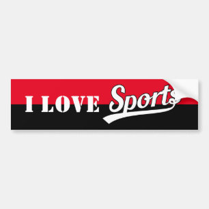 Textdesign: SPORTS vit + egen text och egna idéer Bildekal