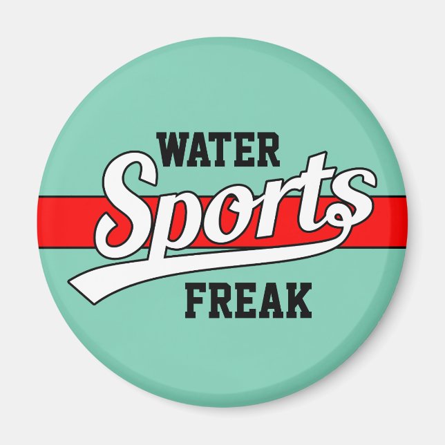 Textdesign: SPORTS vit + egen text och egna idéer Magnet (Framsidan)