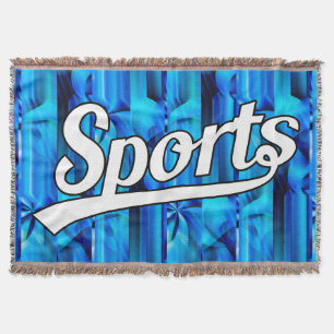 Textdesign: SPORTS vit + egen text och egna idéer Mysfilt
