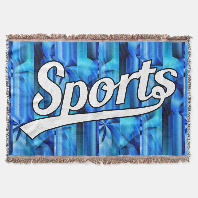 Textdesign: SPORTS vit + egen text och egna idéer Mysfilt (Framsidan)