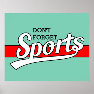 Textdesign: SPORTS vit + egen text och egna idéer Poster