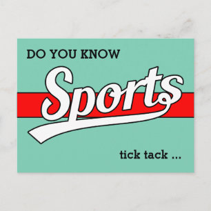 Textdesign: SPORTS vit + egen text och egna idéer Vykort