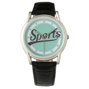 Textdesign: Svart SPORTS + egen text och egna idée Armbandsur