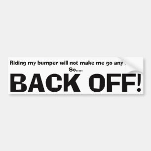 Textdesign ・ Tillbaka av! ・ Stötfångare Bildekal