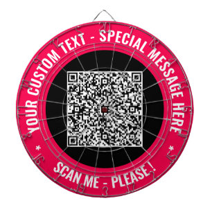 Textdesignpanelen i QR-Anpassningsbarna Välj Färg Darttavla