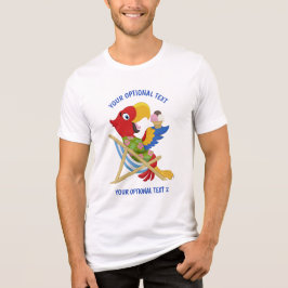 Textekonfektion för Beach Macaw-anpassningsbar T Shirt