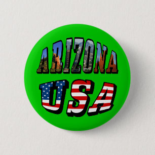 Texten Arizona Bild och USA flagga Knapp