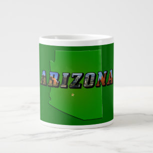 Texten Arizona Karta och Bild Jumbo Mugg