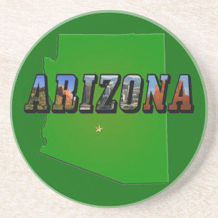 Texten Arizona Karta och Bild Underlägg