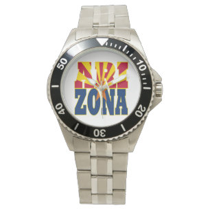 Texten Arizona statlig flagga Armbandsur