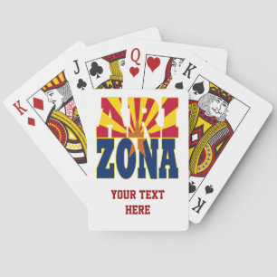 Texten Arizona statlig flagga Spel Kort