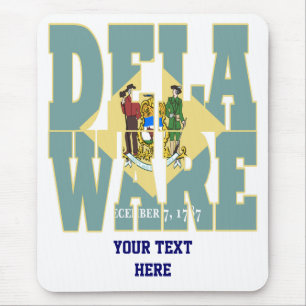 Texten Delaware statlig flagga Musmatta