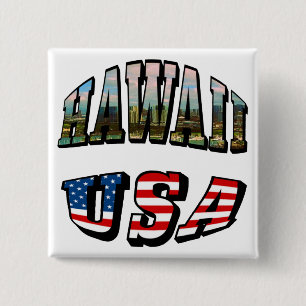 Texten från Hawaii Bild och USA flagga Knapp