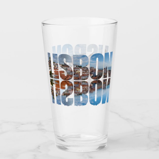 Texten från Lissabon bestod av den gamla stadsvyn  Glaskopp (Framsida)