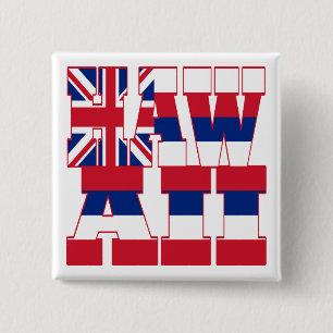 Texten Hawaii statlig flagga Knapp