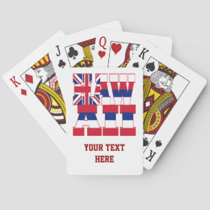 Texten Hawaii statlig flagga Spel Kort