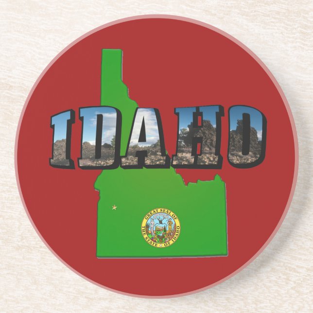 Texten Idaho Karta, Seal och Bild Underlägg (Framsidan)