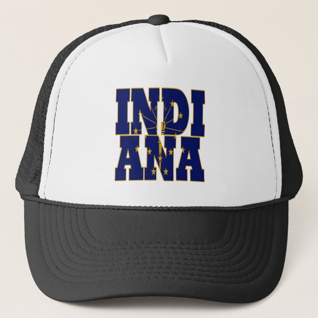 Texten Indiana statlig flagga Keps (Framsida)