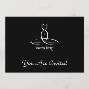 Texten Karma Kattunge - Sanskrit stil. Inbjudningar